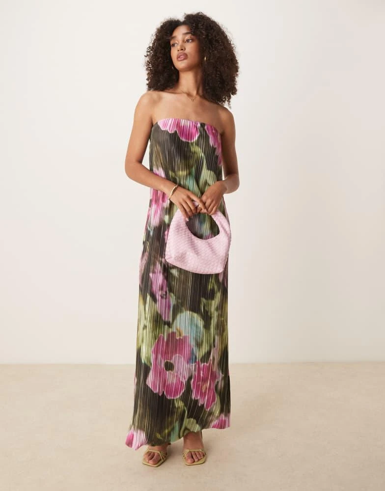 strapless open back dress Melodie Halter Knit Maxi Dress / Purple | Meshki main image 0