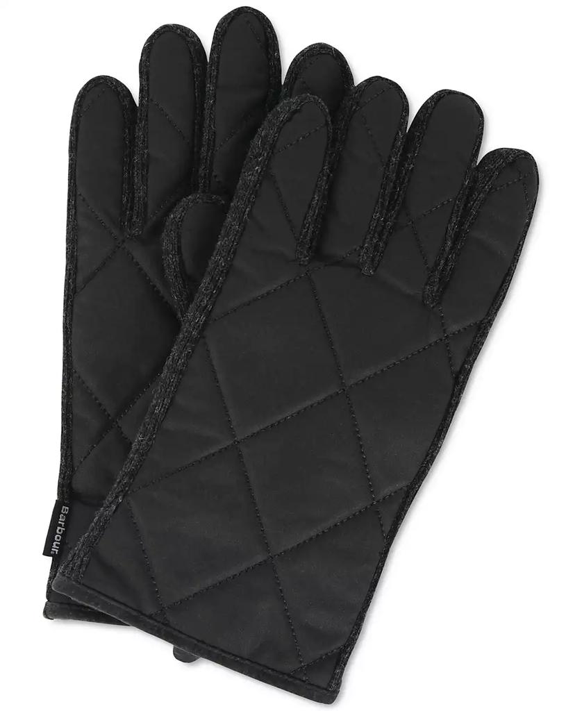 Barbour Men's Winterdale Quilted Waxed Cotton Gloves