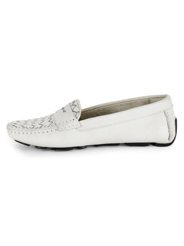 Saks Fifth Avenue Textured Leather Driving Penny Loafers 4