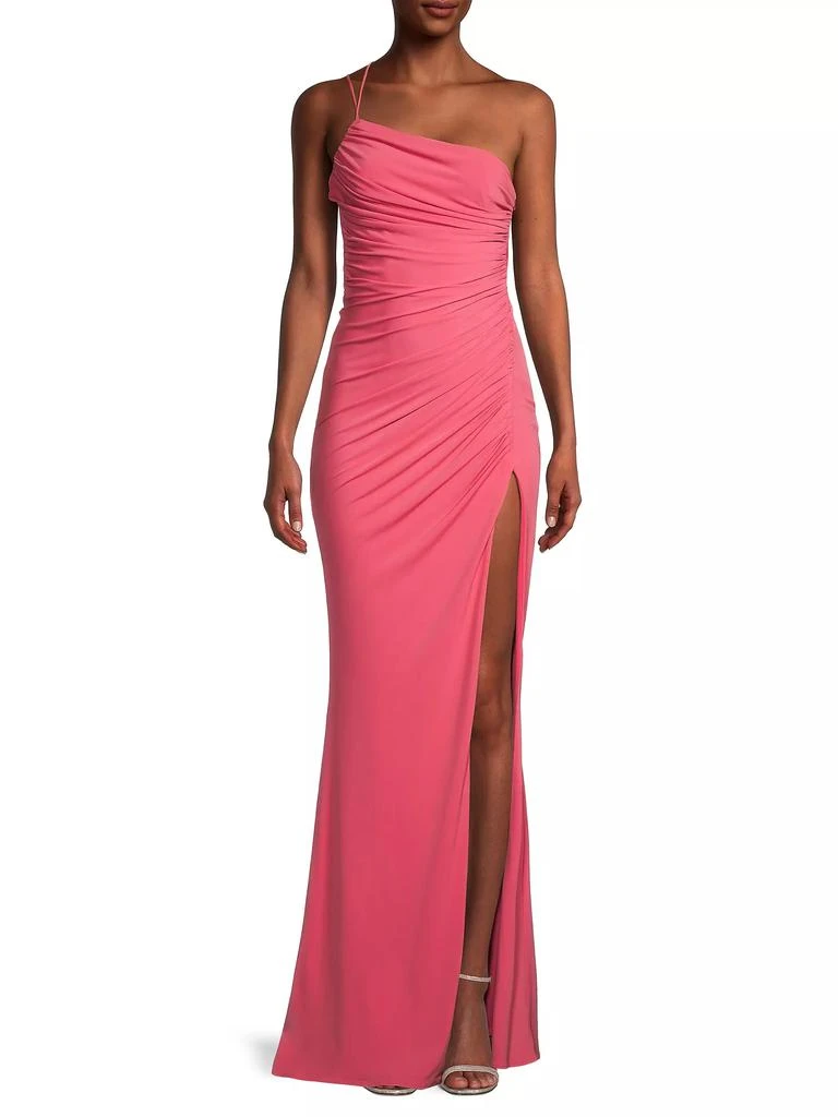 Katie May Winnipeg One-Shoulder Ruched Gown 3