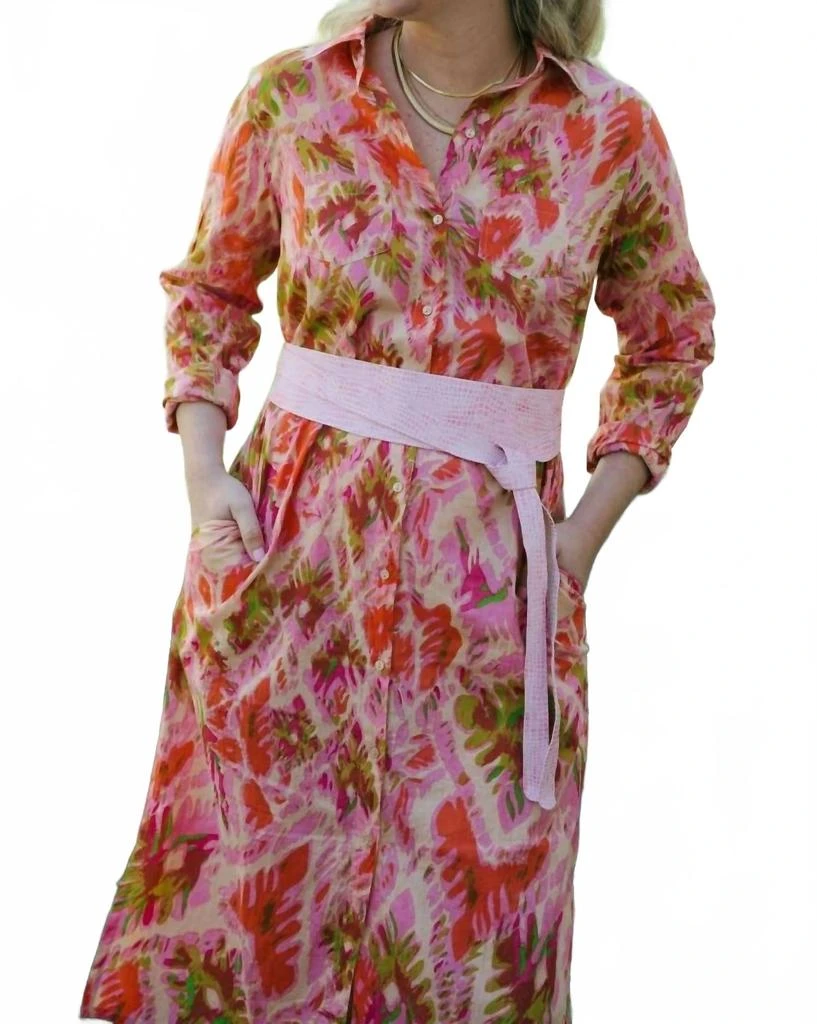 ADA Women's Wrap Belt In Baby Pink Croco 2