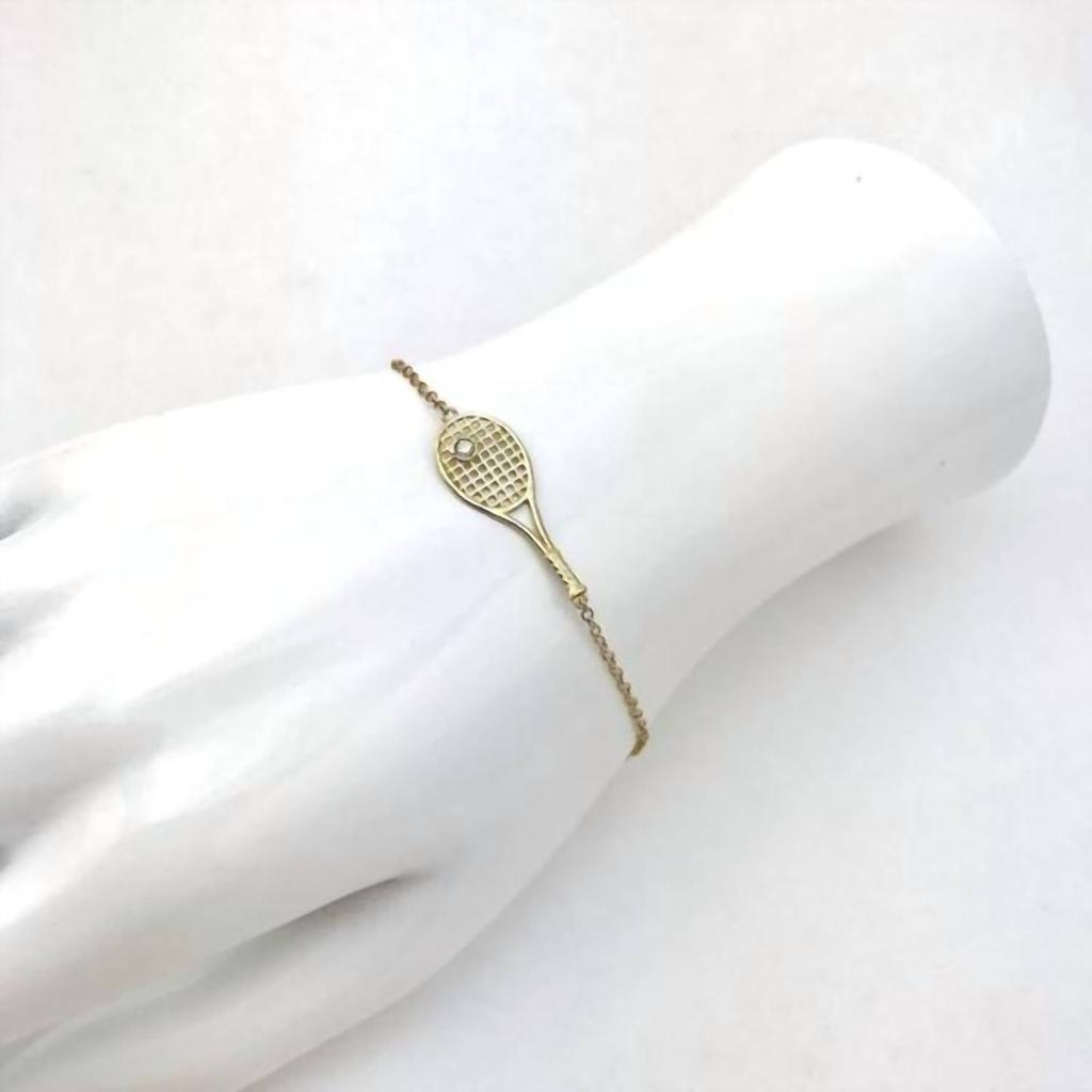Love Love Tennis Love Love Tennis - Women's Racket Diamond Ball Tennis Bracelet