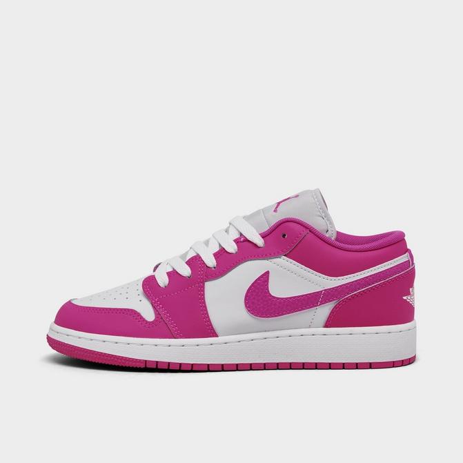 Jordan Big Kids Air Jordan Retro 1 Low Casual Shoes FV8486 600 Fire Pink White Iris Whisper 5.0 Baby Kids BeyondStyle