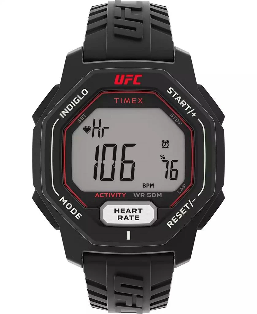 Timex UFC Men's Spark Digital Black Polyurethane Watch, 46mm 1