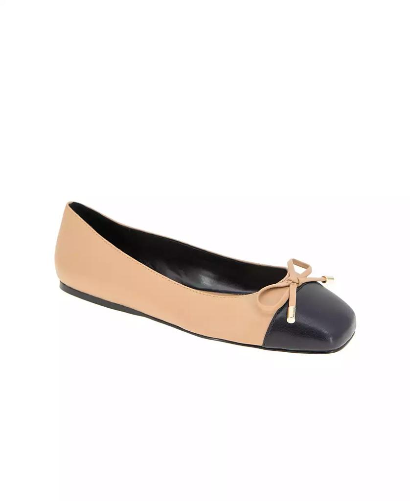 BCBG Women's Hartly Square Toe Bow Ballet Flats