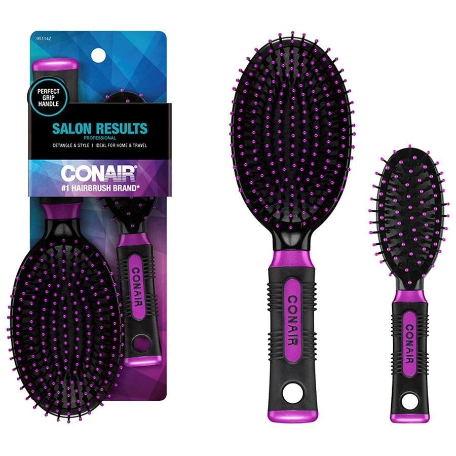 Conair Professional Cushion Hairbrush, 2pc Multi-Size Set 3