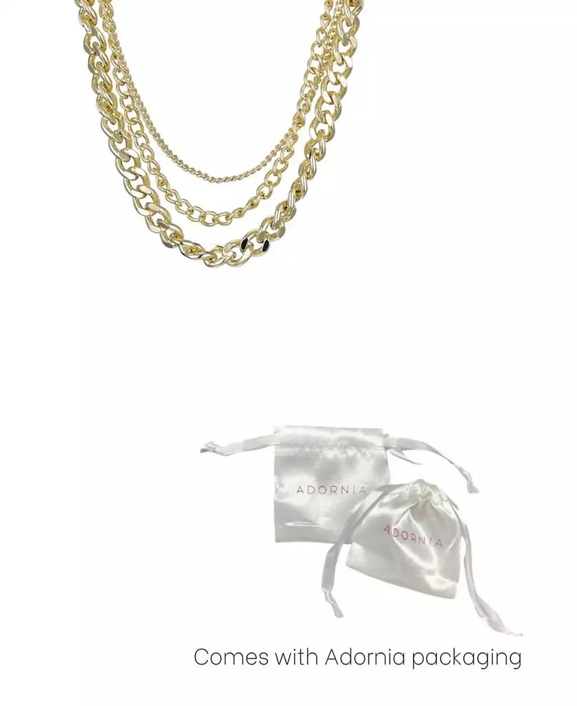 ADORNIA Gold Link Layered Necklace 3