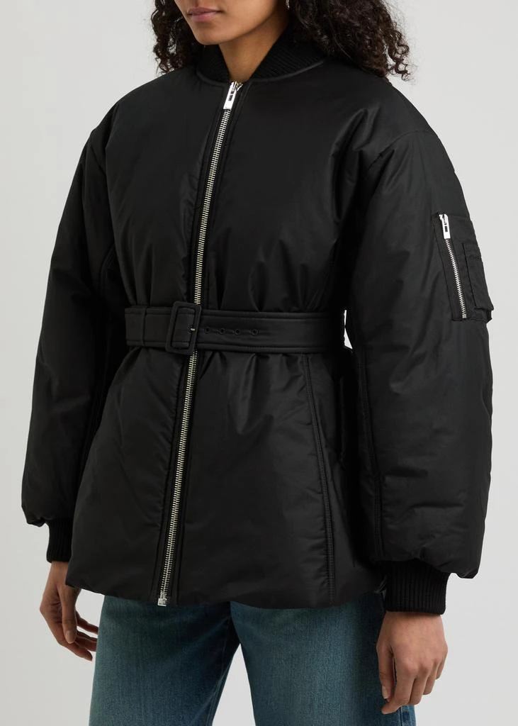 Alaïa Belted cotton-blend bomber jacket 2