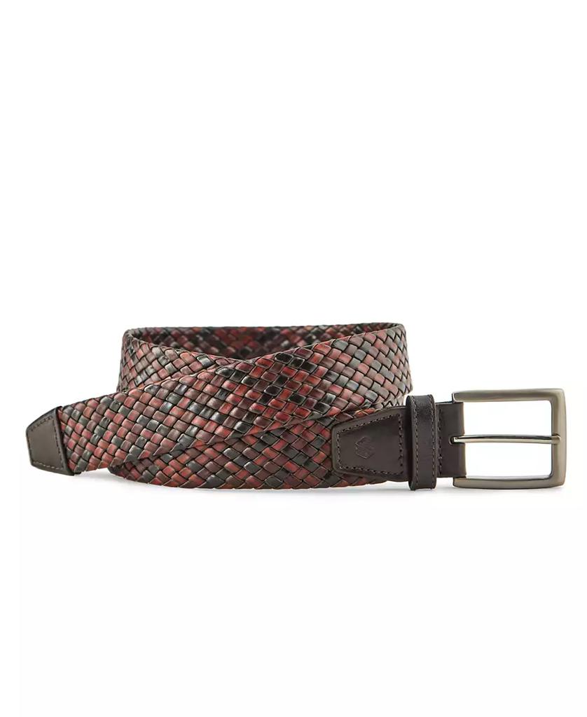 Johnston & Murphy Men's Leather Woven Belt