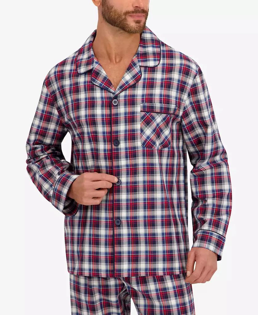 Hanes Men
s Woven Button Down Pajama Sleep Set 2