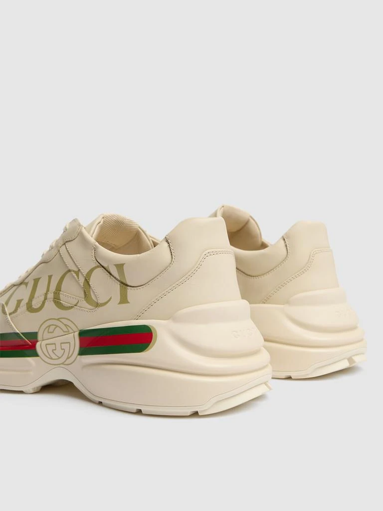 GUCCI Rhyton Gucci Print Leather Sneakers 3