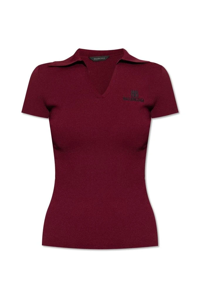 Balenciaga Balenciaga Logo Embroidered Polo Shirt 1