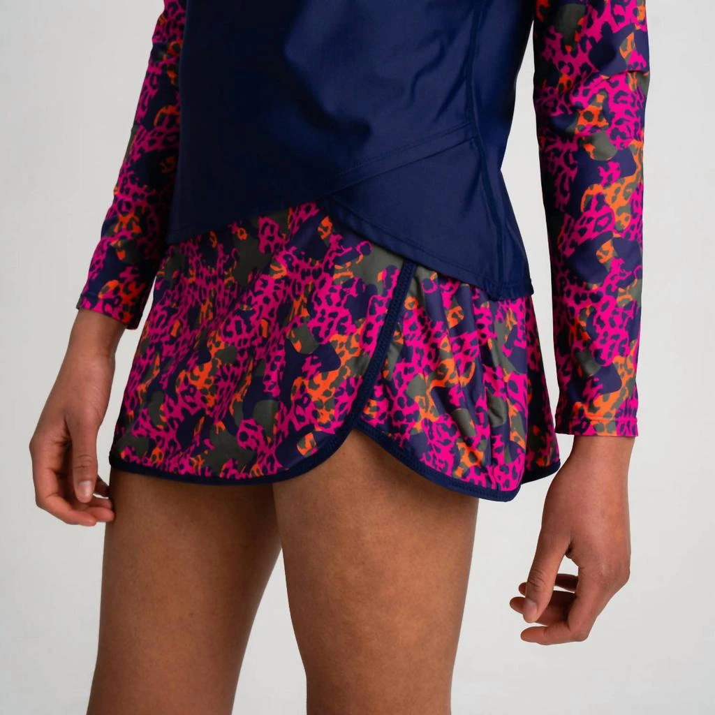 krimson klover Splash Swim Skort in Wild Leopard 2
