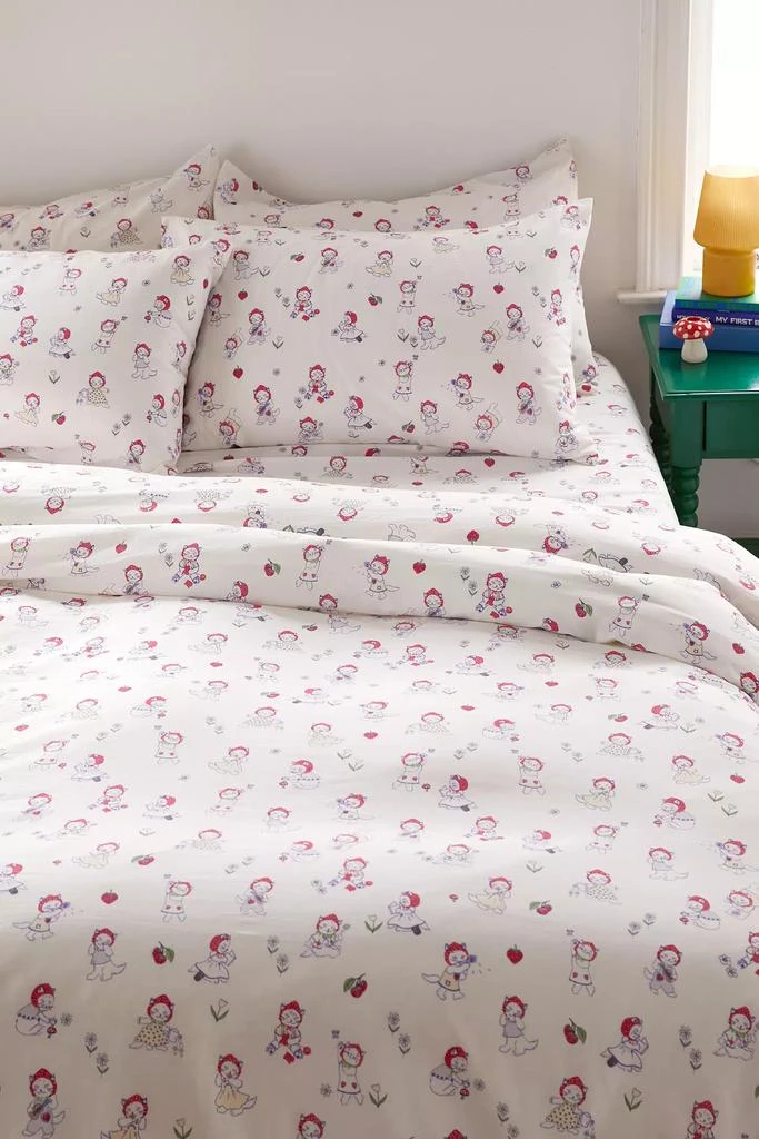 Urban Outfitters Strawberry Cat Core Duvet Cover Set 1