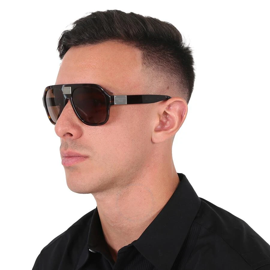 Dolce & Gabbana Open Box - Dolce and Gabbana Dark brown Navigator Men's Sunglasses DG4433 502/73 58 2