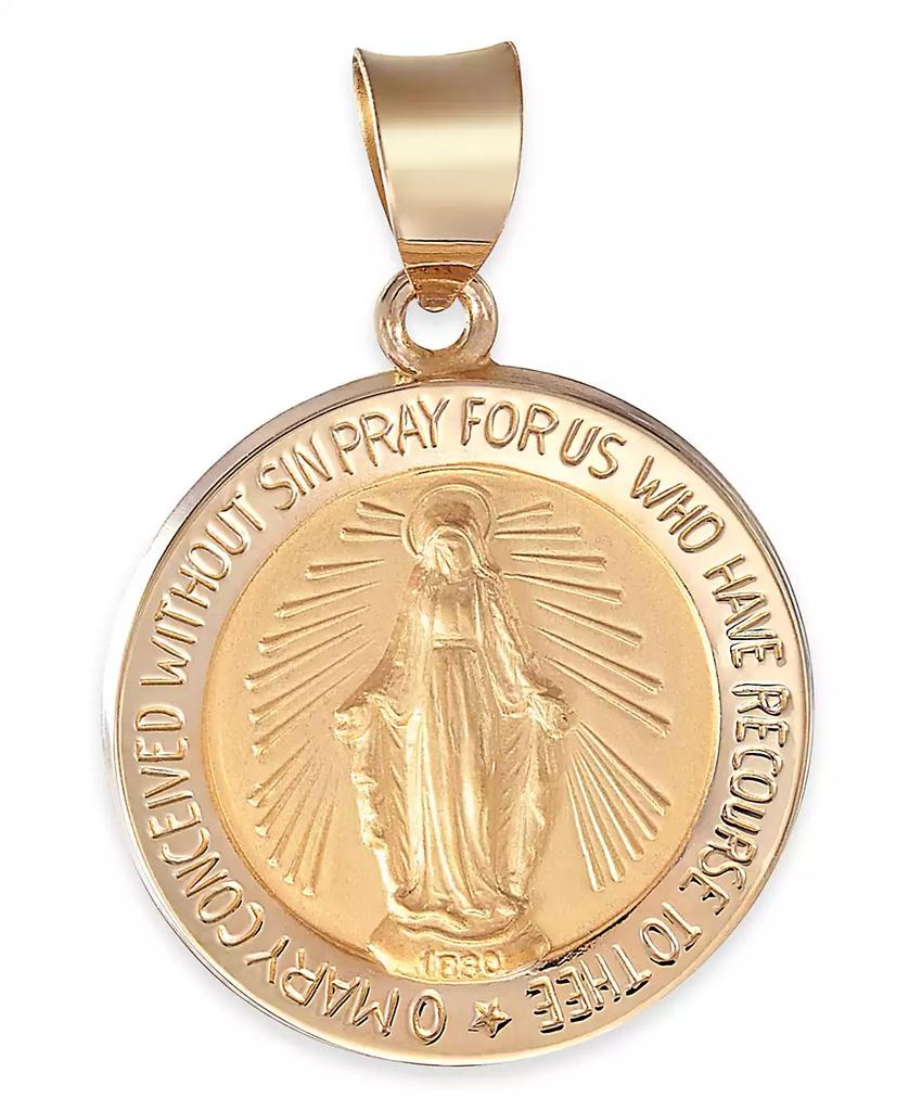 Macy's Miraculous Medal Pendant in 14k Yellow Gold