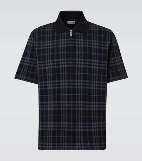 Burberry Burberry Check cotton-blend polo shirt 1