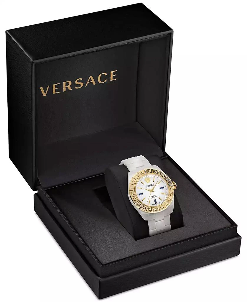 Versace Women's Swiss Automatic DV One Diamond (1/2 ct. t.w.) White Ceramic Bracelet Watch 40mm 4