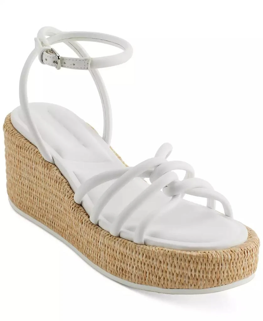 DKNY Women's Cyrilla Strappy Platform Wedge Sandals 1