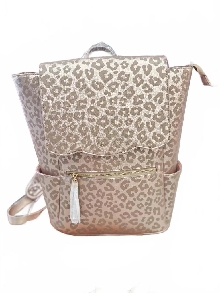 HOLLIS Women
s Cheetah Print Backpacks In Beige
