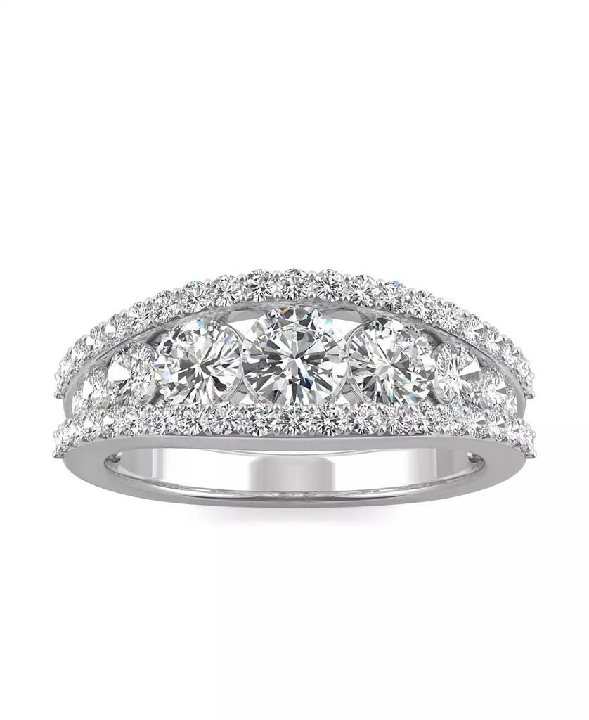 Charles & Colvard Moissanite Graduated Stone Band 1-1/2 ct. t.w. Diamond Equivalent in 14k White Gold