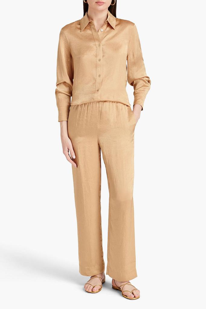 Solid & Striped The Ellis crinkled-satin straight-leg pants