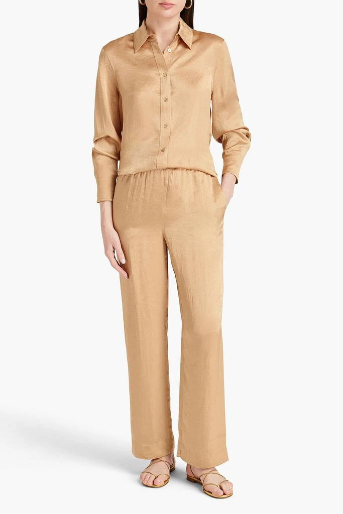 Solid & Striped The Ellis crinkled-satin straight-leg pants 2