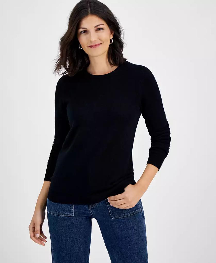 Charter Club 100% Cashmere Women's Long-Sleeve Crewneck Sweater, Created for Macy's