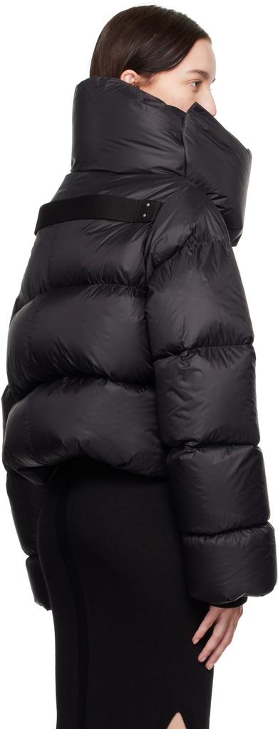 Rick Owens Black Porterville Funnel Neck Down Jacket - Coats