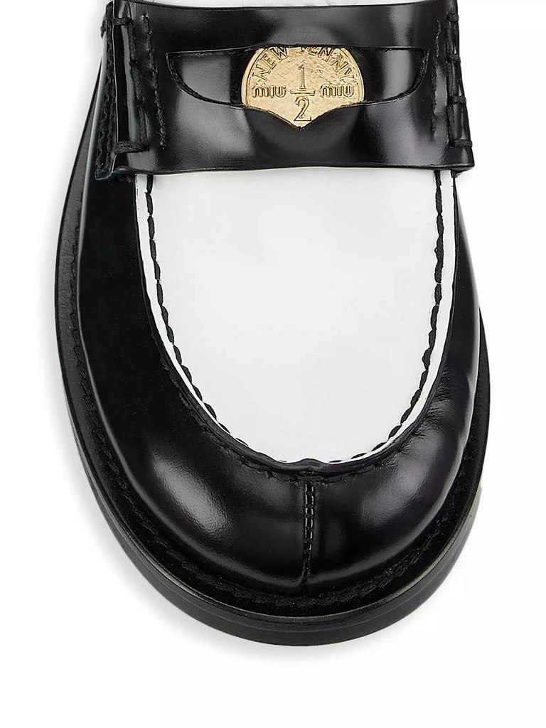 Miu Miu Colorblock Leather Penny Loafers 4