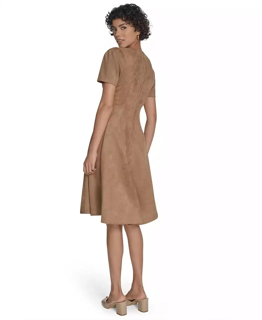 slim fit dress slacks White Fit-and-Flare Mini Dress main image 0