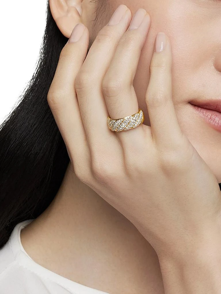 David Yurman Sculpted Cable Band Ring in 18K Yellow Gold 8