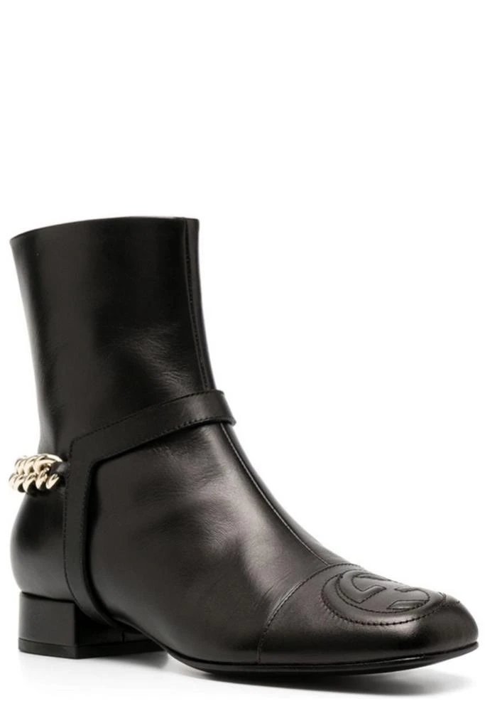 Gucci Gucci Logo Embossed Ankle Boots 2
