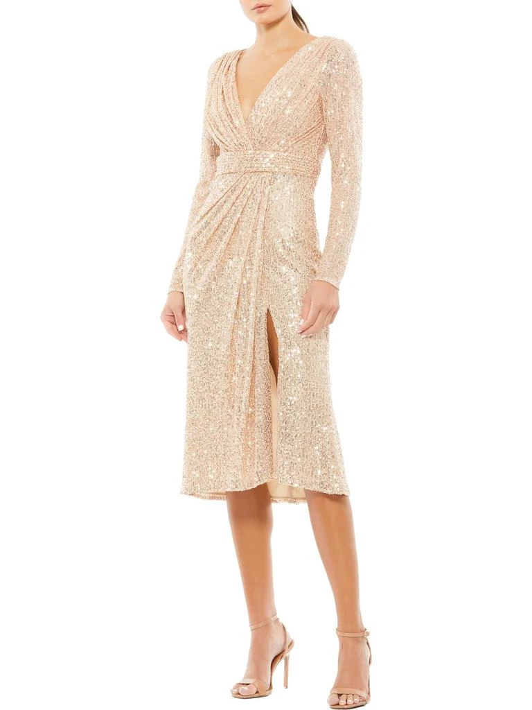Ieena for Mac Duggal Womens Sequined Calf Midi Dress 1
