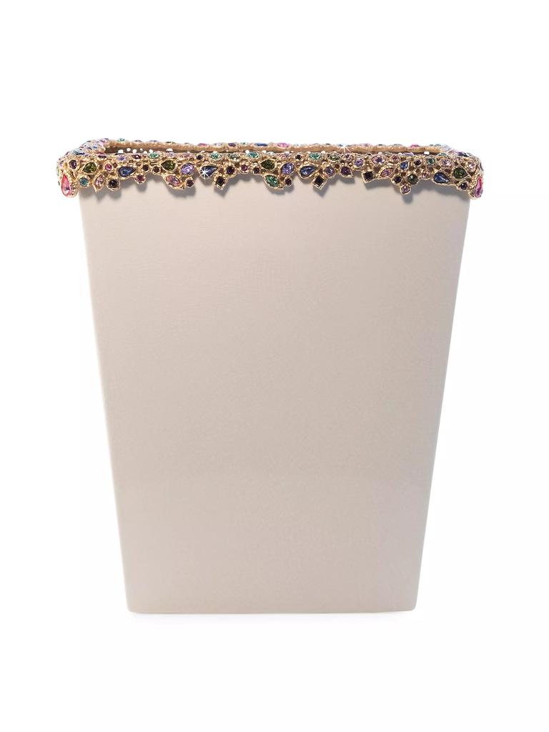Jay Strongwater Bejeweled Trash Bin