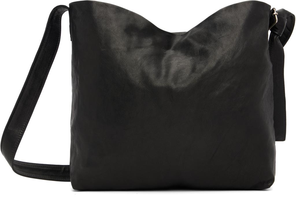 ANN DEMEULEMEESTER Black Runa Medium Soft Shoulder Bag