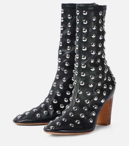 Khaite Apollo 85 studded leather ankle boots 5