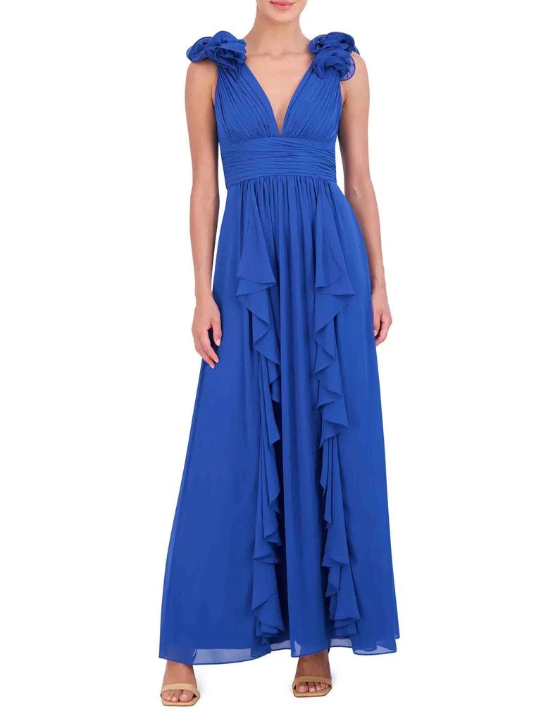 Rosette Shoulder Ruffle Empire Gown  On Sale Now with Up to 60% Off |  Discover Exclusive Deals & Savings at BeyondStyle  Authentic Eliza J  women's apparel|women's|column gown|Women's|dresses with Limited-Time  Discounts,