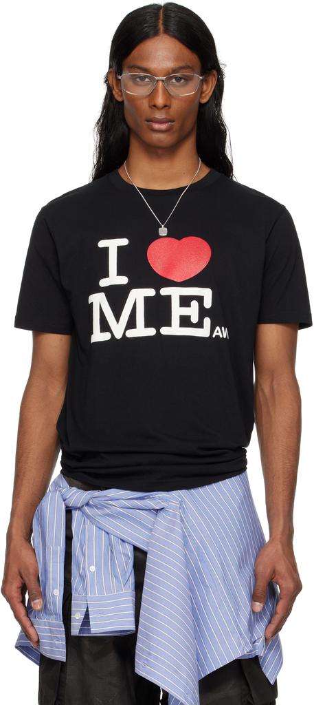 Ashley Williams SSENSE Exclusive Black 'I Heart Me' Danny T-shirt