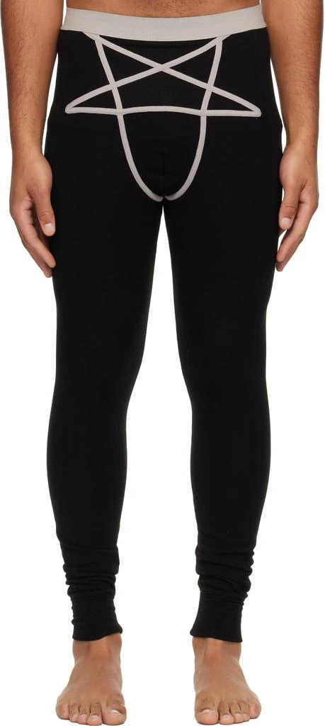 Rick Owens Black Concordians Thermal Leggings 1