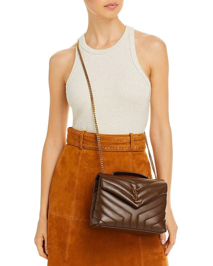 Yves Saint Laurent Loulou Small Quilted Leather Crossbody 2