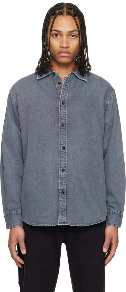 Rag & Bone Gray Matthew Denim Shirt 1