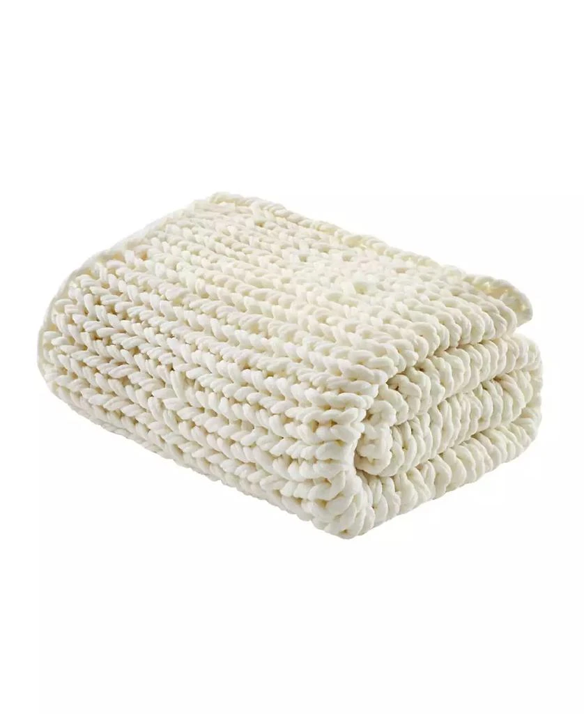 Madison Park Chunky-Knit Handmade Throw, 50" x 60" 5
