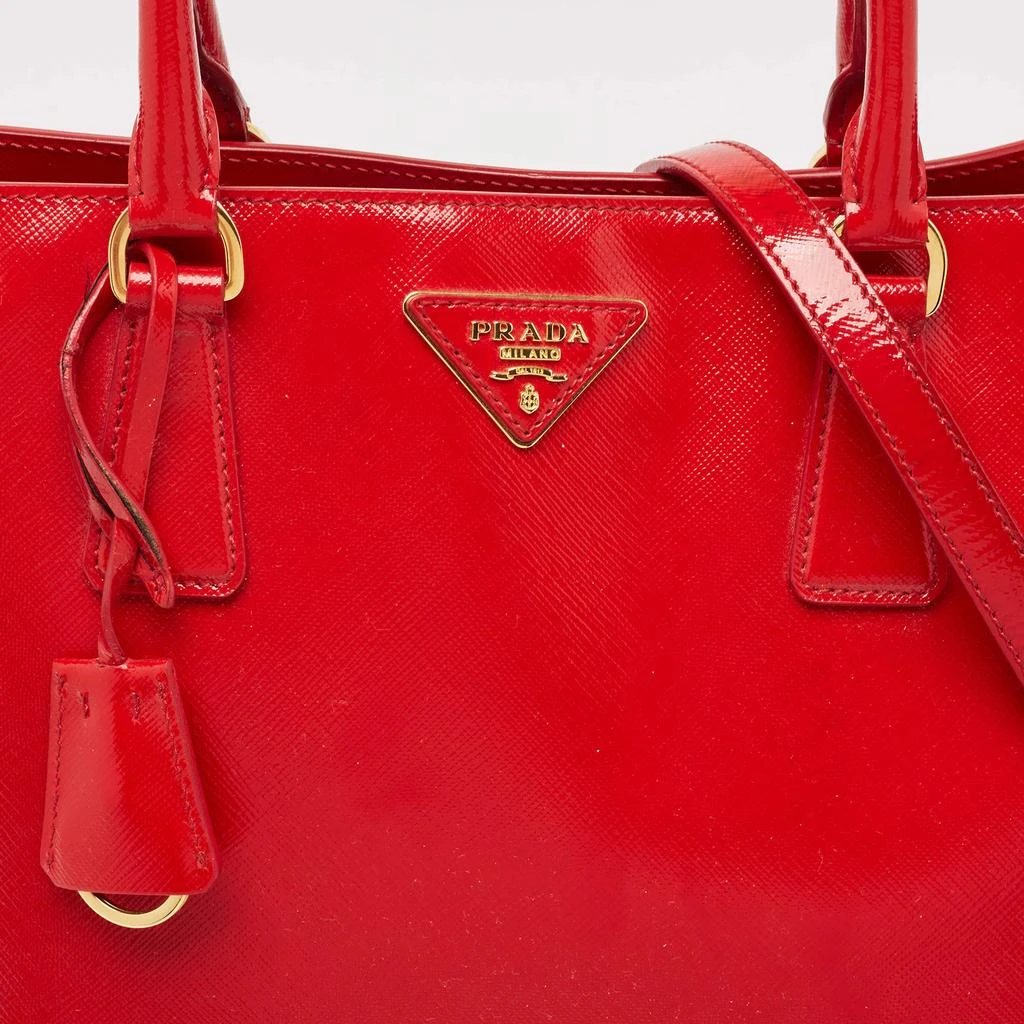 Prada Prada Red Saffiano Vernice Leather Galleria Tote 6