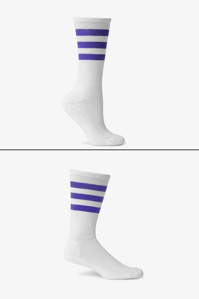 Los Angeles Apparel CALFSOCK - Unisex 3-Stripe Calf Sock 8