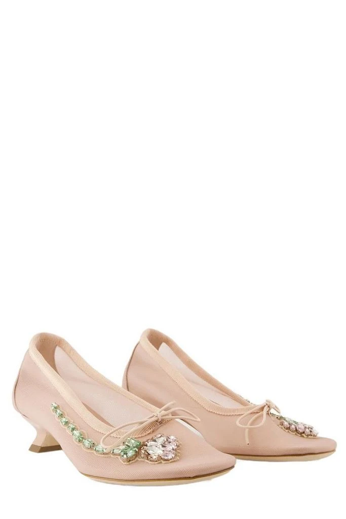 Simone Rocha Simone Rocha Mesh Embellished Ballerina Heel Pumps 2