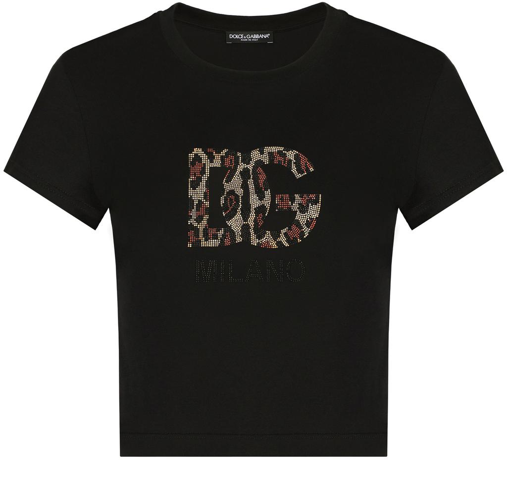 Dolce & Gabbana Short T-shirt with rhinestone IT-40 - T