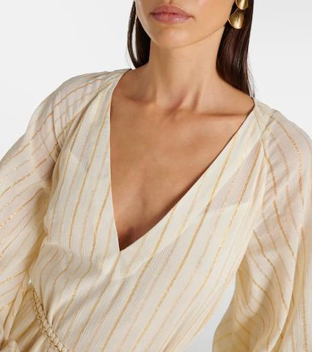 Zimmermann Waverly Tiered striped cotton-blend midi dress 4
