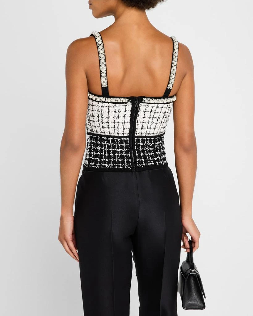 Alice + Olivia Sid Embellished Tweed Tank Top 3