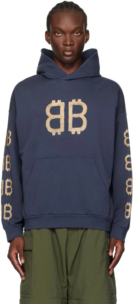 Balenciaga Blue Crypto Hoodie 1